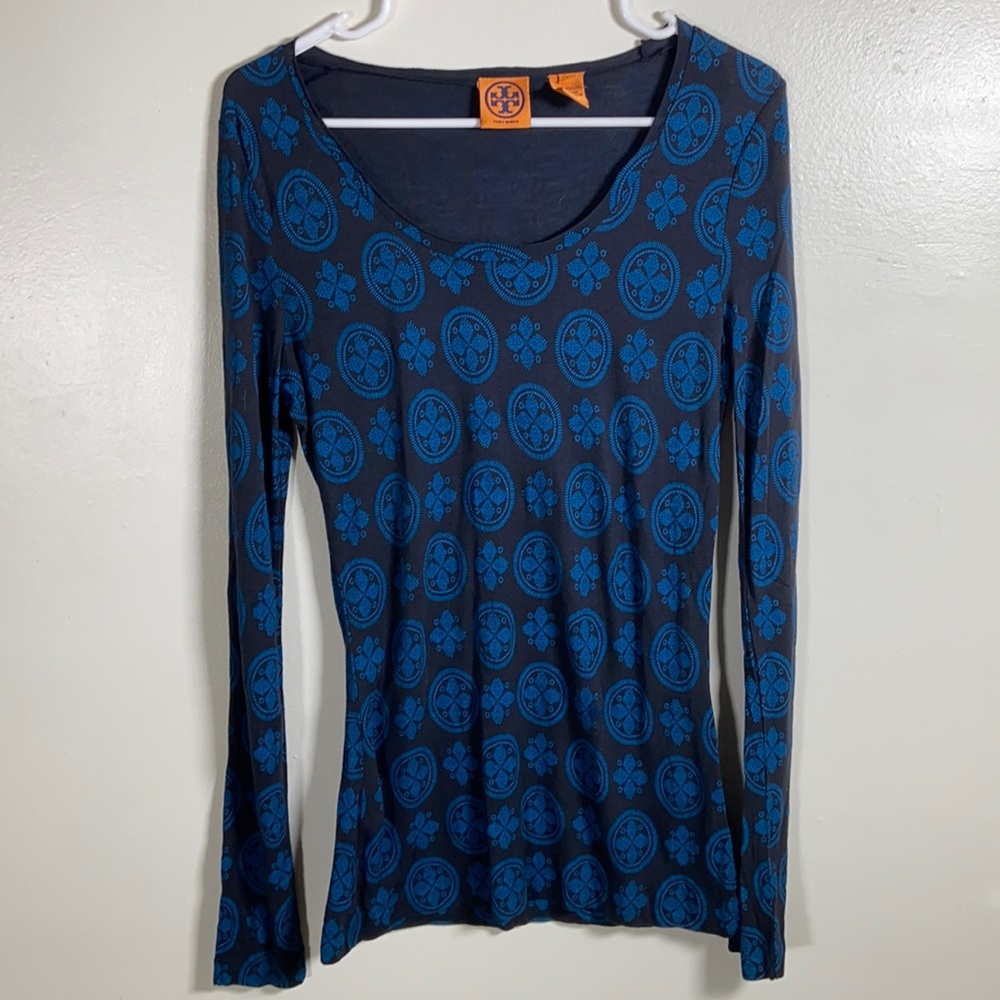 Tory Burch Classic Logo Long Sleeve Tee